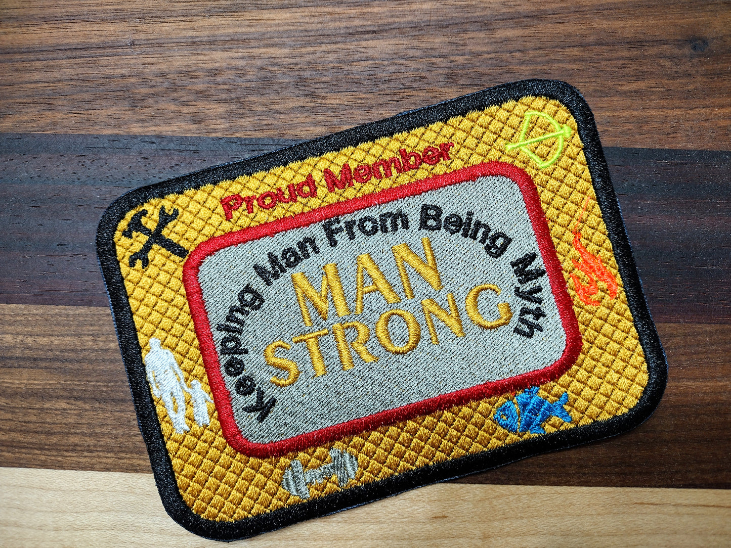 Man strong patch or keychain