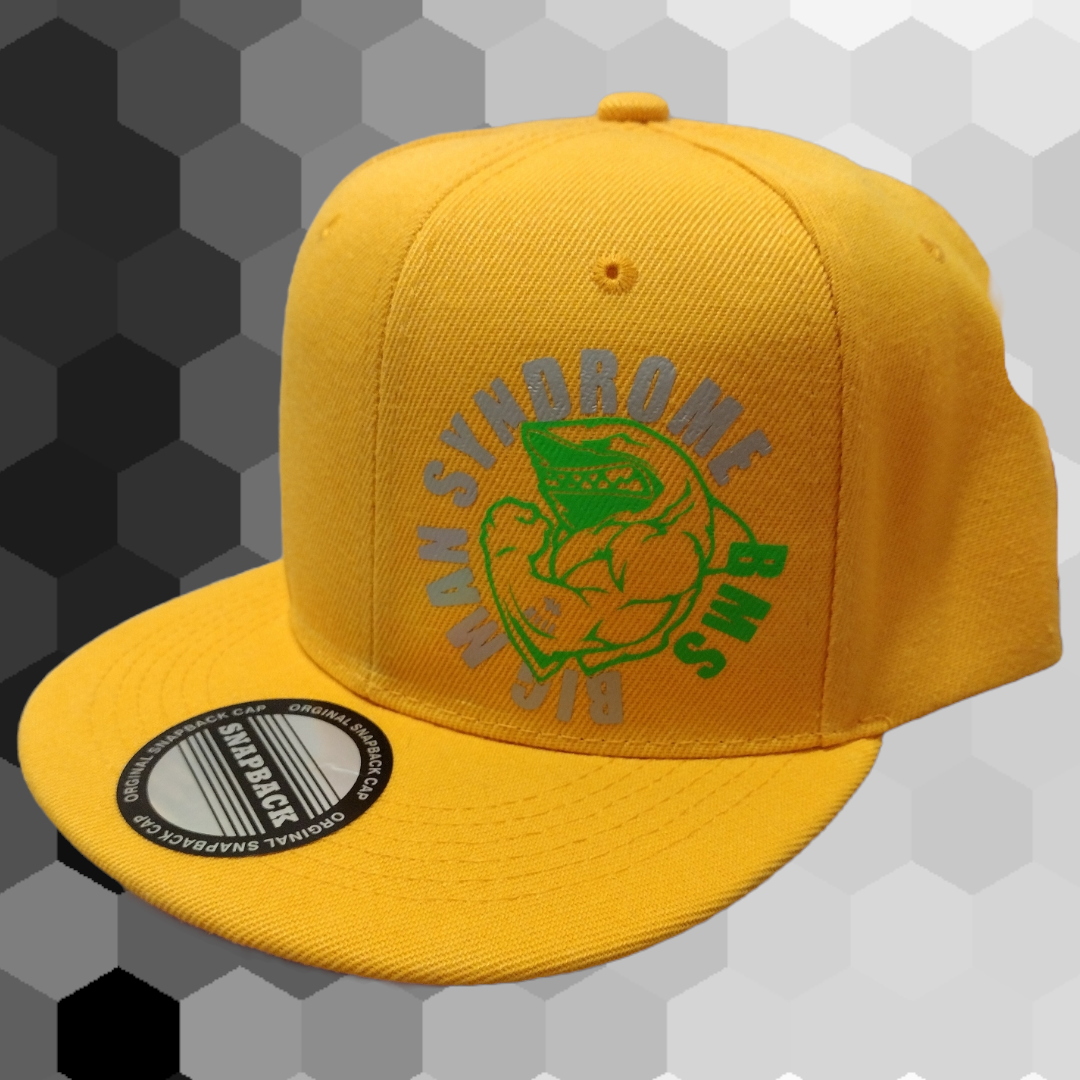 BMS Snapback Gold + silver & neon green